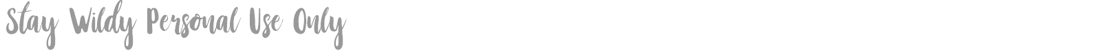 Stay Wildy font preview